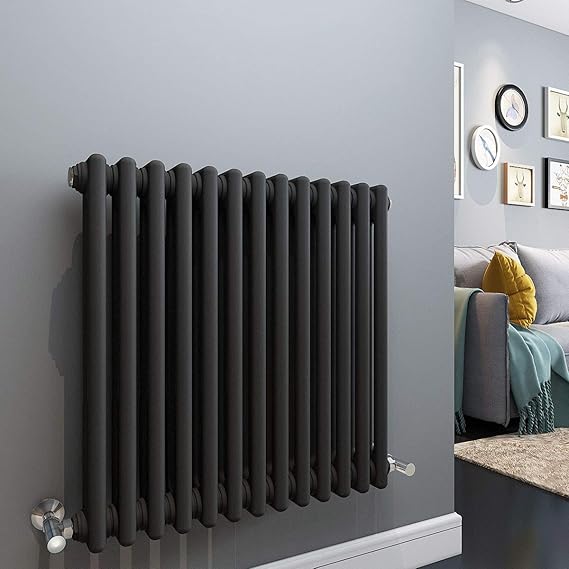 Warmehaus Traditional Cast Iron Style Anthracite 2 Column Horizontal