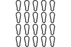 Spring Snap Hook Carabiners, Small Carabiner Clip, Heavy Duty Galvanized Steel Spring Clip, Quick Link Key Chain for Swing Ha