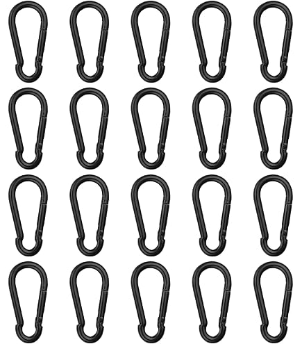 Lot De 24 Mousquetons Inox M4 à Ressort – Résistants, Polyvalents Pour Sac, Clés, Pêche, Randonnée