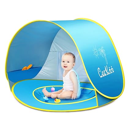 Ceekii Pop Up Tente De Plage Bébé Portable Abat Jour Piscine
