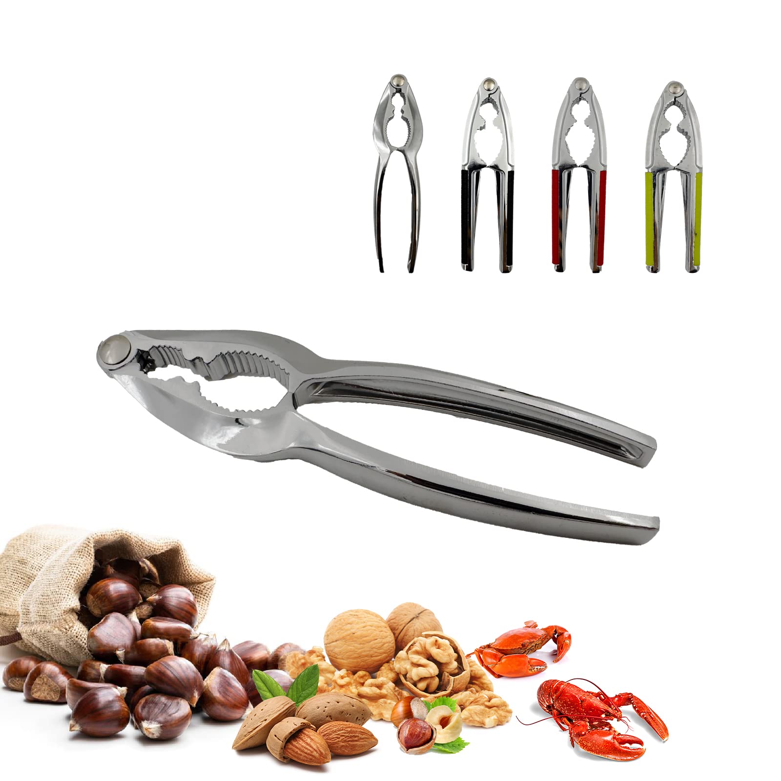 Photo 1 of 1pc.  Nut Cracker, Seafood Tool, Walnut Cracker for All Nuts, Heavy Duty Shell Cracker Kitchen Tool with Non-slip Handle