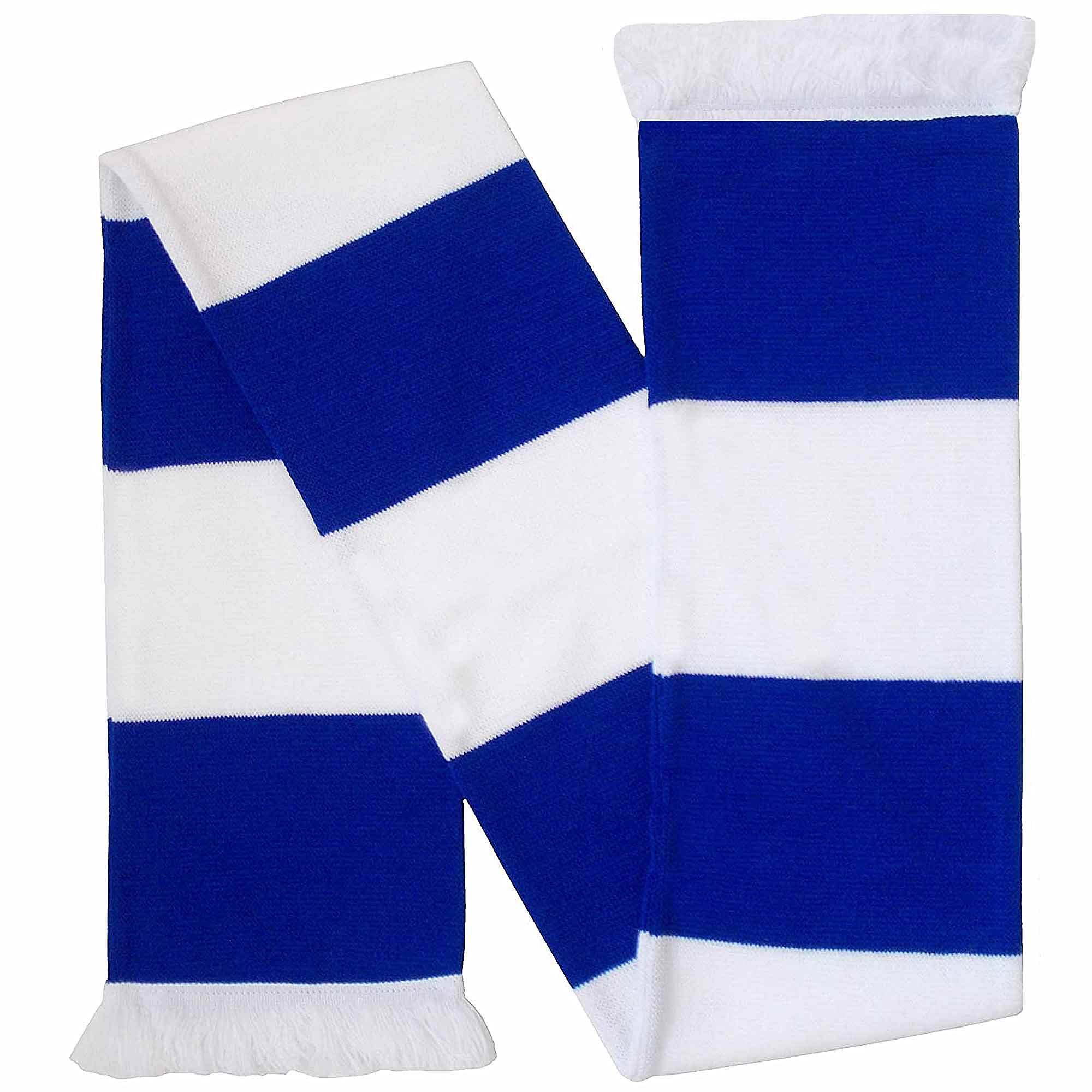Birmingham Royal Blue and White Football Fans Retro Traditional Match Day Bar Scarf (100% Acrylic)