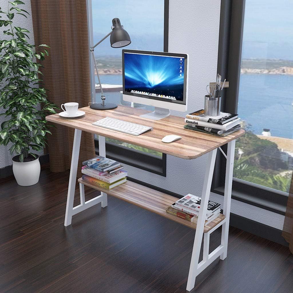 Computer Desk with Bookshelf 2-Layer Study Table Modern Simple Style Student Desk/Laptop Holder for Study/Home Office/Bedrom/Living Room by Anewoneson from USA