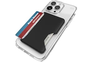 Speck iPhone Wallet MagSafe Accessory - Removable ClickLock No-Slip Interlock - Holds 1-3 Cards - Soft Touch Finish, Scratch Resistant Card Holder Built for MagSafe - Black