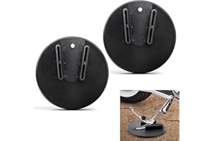 WOWTK Pair Motorcycle Accessories Universal Kickstand Plate-Jiffy Stand Kickstand Pad/Coaster for all motorcycles w/side stand,for Harley Davidson/Kawasaki/Honda/Triumph/Suzuki/BMW(2-PACK)