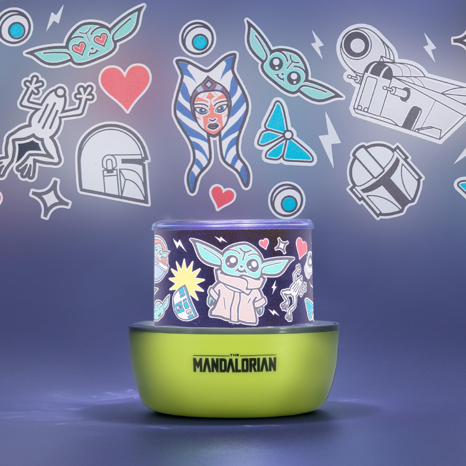 Paladone Projection Light - Grogu Interchangeable Scenes, Star Wars Bedroom Decor for Fans of The Mandalorian & Baby Yoda
