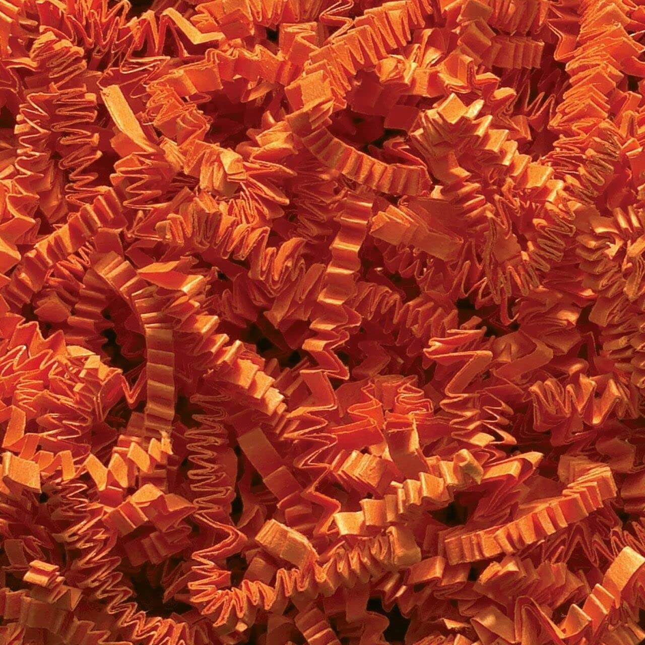 Box.it.pack.it Shredded Crinkle ZigZag Kraft Paper, Orange, 500g
