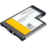 StarTech 2-Port Flush ExpressCard 54mm (5Gbps) USB 3.0 Card (ECUSB3S254F) | Dual Port Laptop ExpressCard USB 3 Controller, Adapter with UASP, Mount
