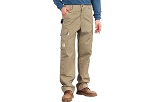 BOCOMAL FR Pants for Men Utility Cargo Pockets Flame Resistant/Fire Retardant Carpenter Water Oil Repellent Finish