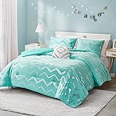 Codi Teal Bedroom Comforter Sets, Comfy Full Size Bedding Set for Teen Girls, 4 Pieces - All Seasons Warm