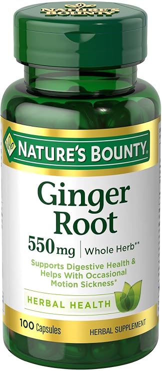 Nature's bounty ginger root 550mg 100 count (074312051456)