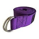 Clever Yoga 8-Foot Yoga Strap Made With The Best, Durable Cotton - Comes With Our Special Namaste (Purple)