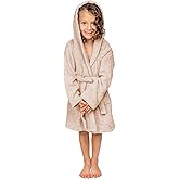 BAGNO MILANO Organic Turkish Cotton Kids Bathrobe, Soft Terry Cotton-Acrylic Hooded Towel Robe for Boys, Girls