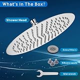 Voolan 12 Inch Rain Shower Head 304 Stainless Steel Chrome High Pressure view 5
