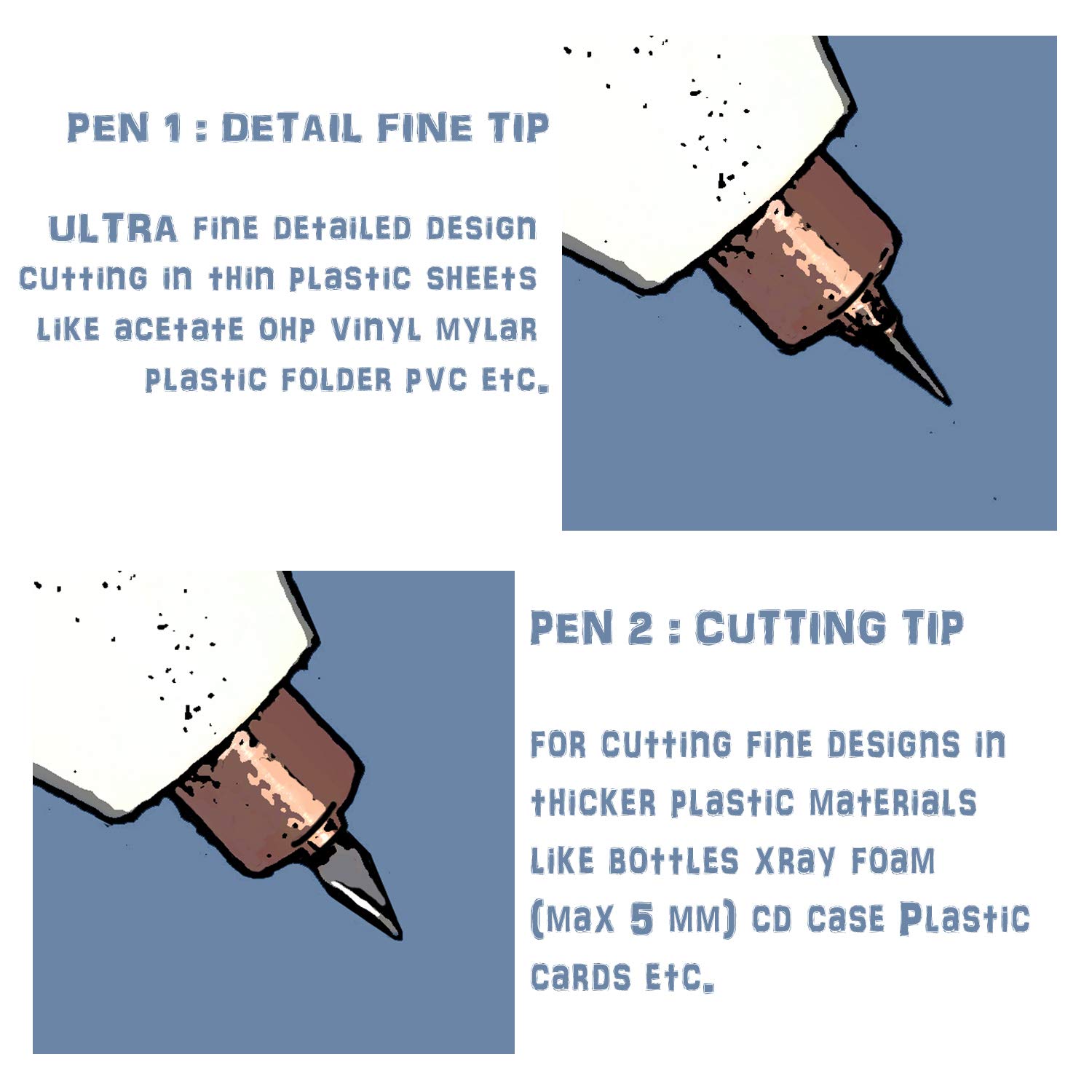 Cutart Pro Kit Stencil Cutter Finest Fastest and Easiest Pens for Paper and Plastic Sheet Design