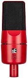 SE ELECTRONICS X1 A 2C Large Diaphragm Condenser Microphone with 100 Hz Filter & -20 dB Pad - XLR Condenser Mic for Singing & Instruments - Professional Studio Microphone for Recording (Red)