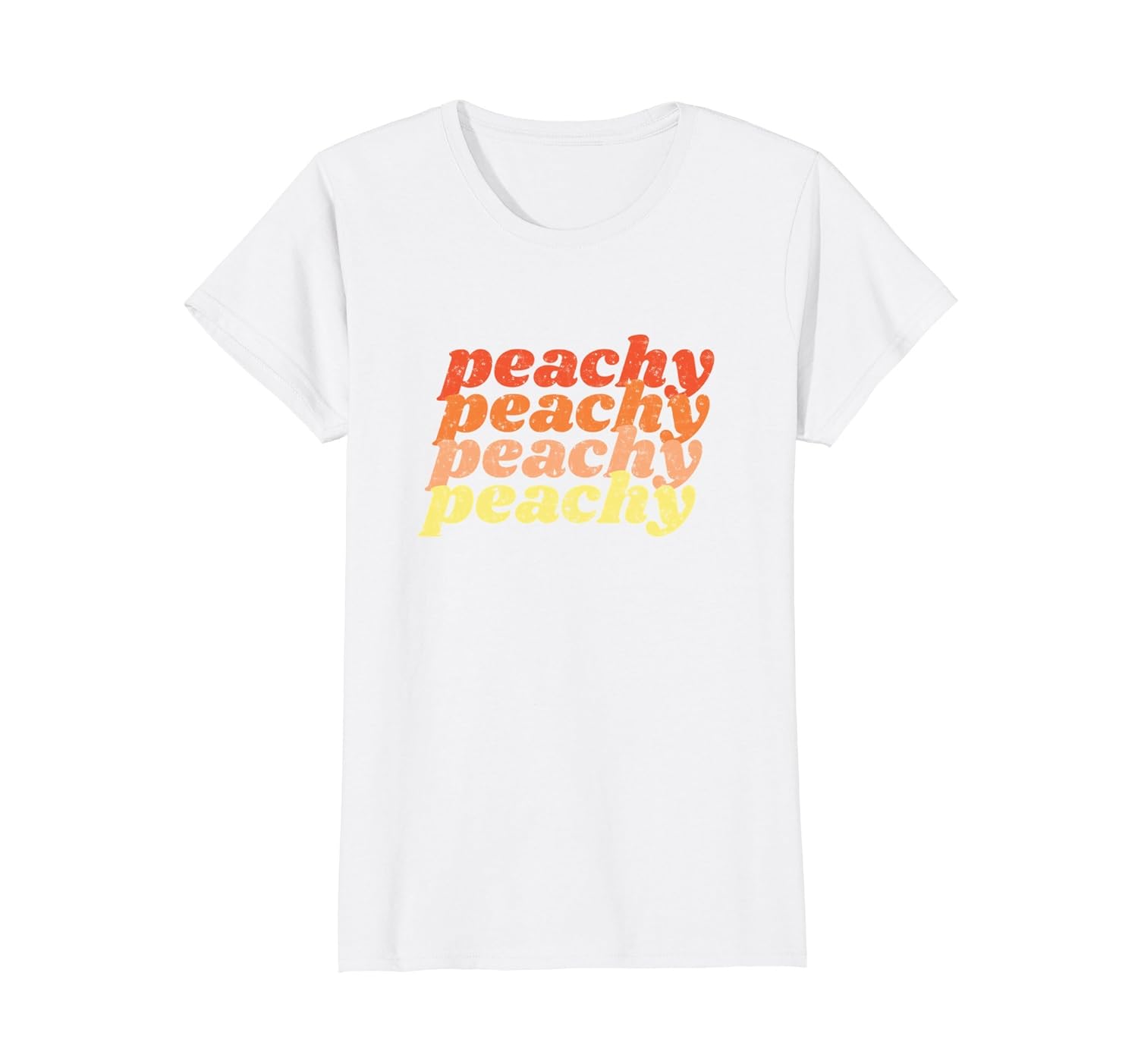 Peachy T Shirt Vintage Retro 70s Distressed Style Teehay