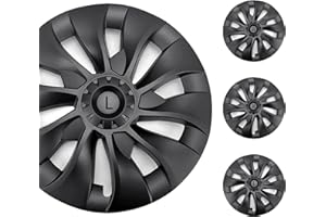 LOZUZ Wheel Cover for Tesla Model 3 18 inch Wheel Cover Protector Gemini Wheel Cover Replacement Compatible with Tesla Model Y 2023-2020 (Blade Black)