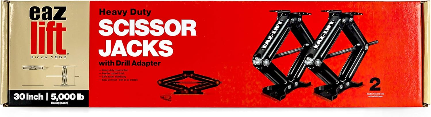 Eaz-Lift 20" RV Stabilizing Scissor Jack, Fits Pop-Up Campers and Travel Trailers - Pack of 2 (5,000lb rating) - 48800: Automotive