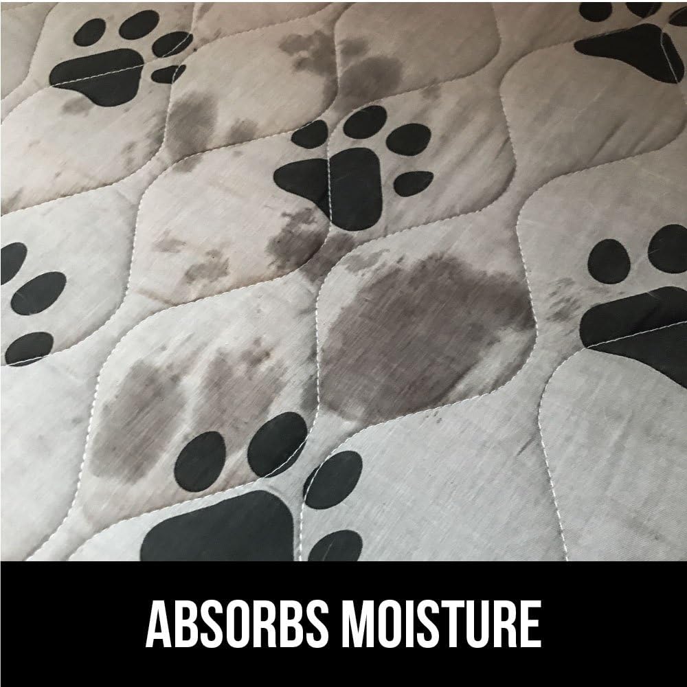 Gorilla Grip Original Reusable Pad and Bed Mat for Dogs 34x21, 2 Pack, Absorbs 3 Cups, Oeko Tex Certified, Washable Waterproof, Puppy Crate Training, Furniture Protection Pet Pads, Fits 36-inch Crates : Pet Supplies