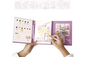 Watercolor Book Set | Calm Down Art Activity - Watercolor Workbook with Paint Brush | for Teens Women Students Road Trip Dorm