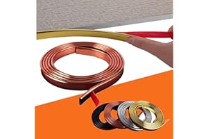 MVKS Furniture Banding U-Shaped Edge Guard Strips, Collapsible Flexible Self Adhesive, Self-Locking Veneer Furniture Edge Banding, Soft PVC Peel and Stick for Furniture Restoration (2M-25mm,Rose Gold)