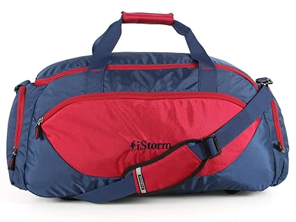 Istorm Polyester Unisex Navy Blue and red Delta Duffel with Extra Pockets Travel Bag