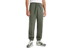 CRZ YOGA Cotton Fleece Lined Relaxed Sweatpants for Men 32" - Loose Lounge Casual Bottom Sweat Pants with Zipper Pocket