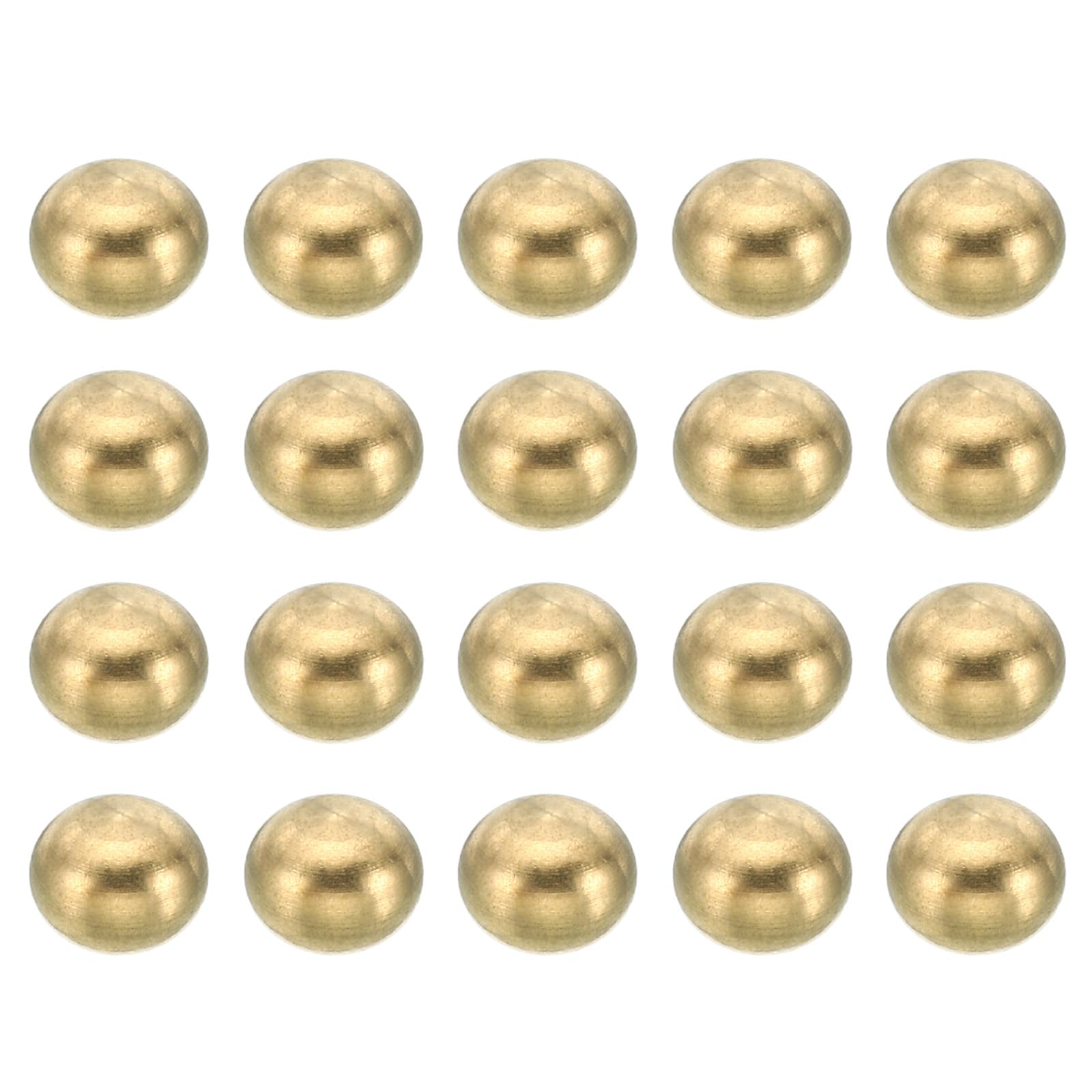 PATIKIL M4x0.7 Thread Cap Nuts Knob, 20 Pack Brass Ball Lamp Decoration Screw Caps Nut Cover Nut for Furniture Lighting or DIY Project 7.5mm