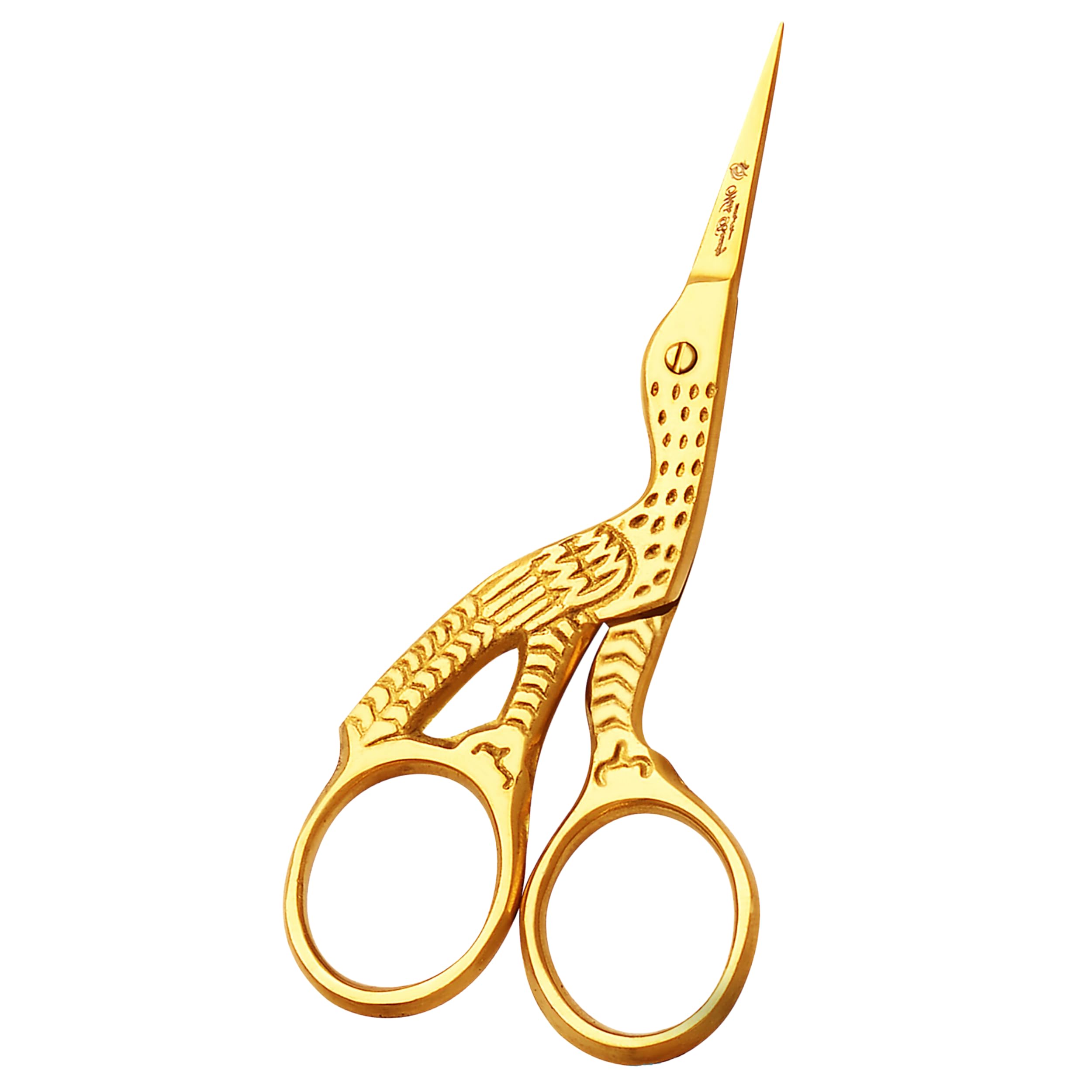 Wishbeauty 4.5" Gold Embroidery Scissors - Sharp Point Stainless Steel Sewing Shears - Elegant Crafting Scissors for Needlework, Cross Stitch & Thread Snapping