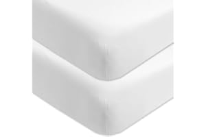 HonestBaby unisex-baby Fitted Crib Sheets Set Standard Mattress, 100% Organic Cotton Baby Boys, Girls, Neutral, 1 Pack - Love Dot, One Size