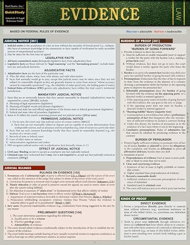 Evidence: QuickStudy Laminated Reference Guide (Barcharts Quickstudy ...