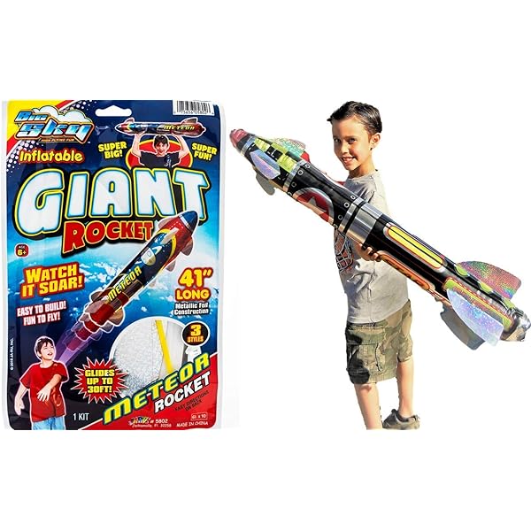 Smiffys Inflatable Nuclear Missile Accessory - Multi-Coloured 87x13cm