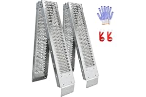 BEJONI 83" Folding Truck Ramps, 960 Lbs Capacity Tailgate Ramp for Lawn Mower, Portabe Anti-Slip Steel Loading Ramps for Pickup Trucks, ATV, UTV, Motorcycle, Trailer, Dirt Bike, 8.7" Wide, 2-Pack