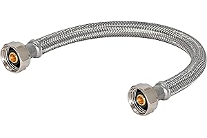 Eastman 48017 Braided Stainless Steel Faucet Connector 1/2 inch FIP, 20 inch