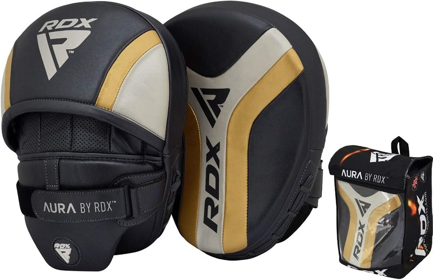 Amazon Com Rdx Punch Mitts Aura Focus Pads Great For Boxing Mma Kickboxing Mixed Martial Arts Muay Thai Karate Combat Sports Training Protective Coach Gear Hand Targets Punching Coaching Strike