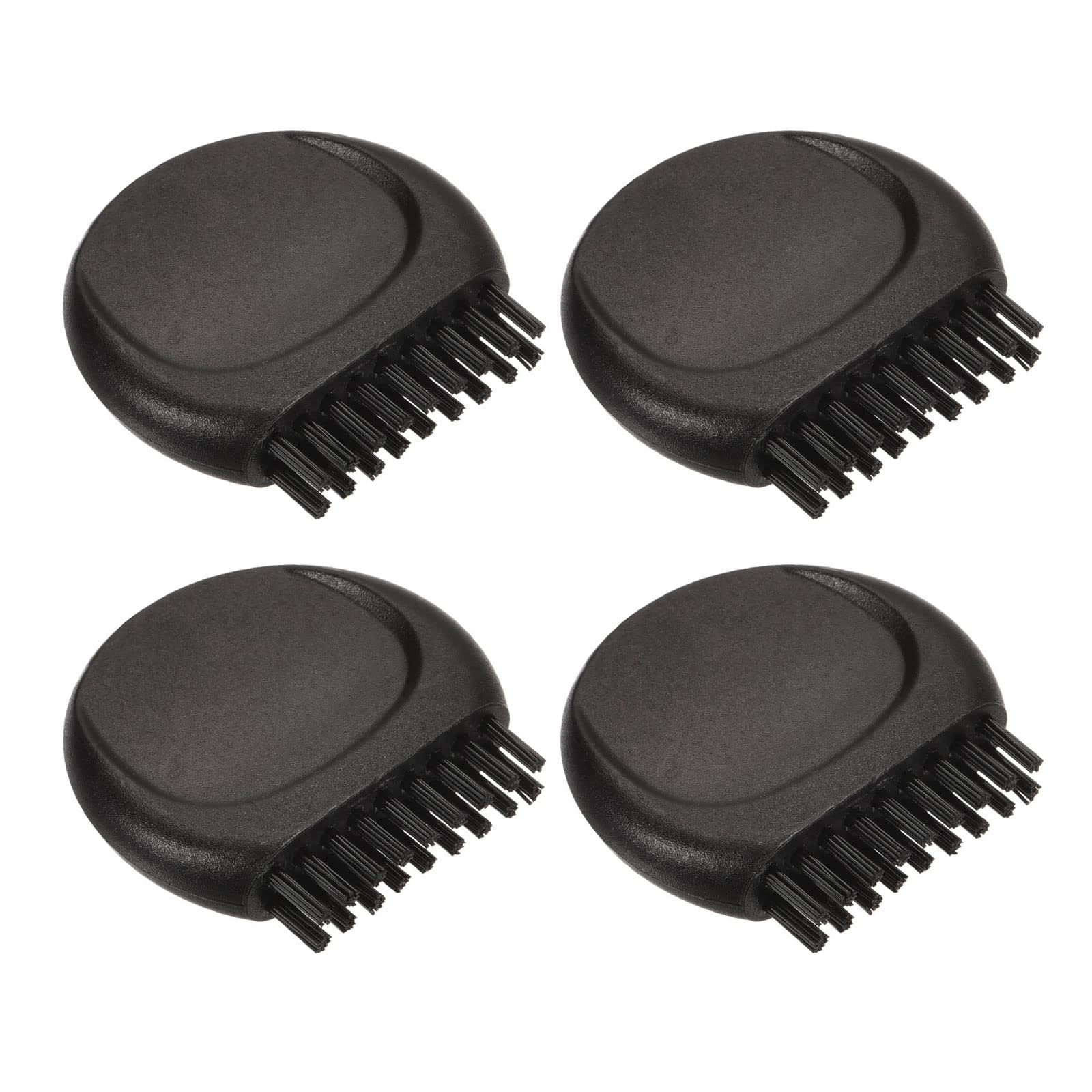 M METERXITY 3 Pack Mini Golf Club Brush - Golf Course, Round & Soft Bristles & Portable & Dust Clean, Apply to Golf Links (1.18 x 1.22 x 0.3 Inch, Black)