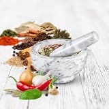 Silk Route Spice Company Solid Marble Mortar and Pestle view 3