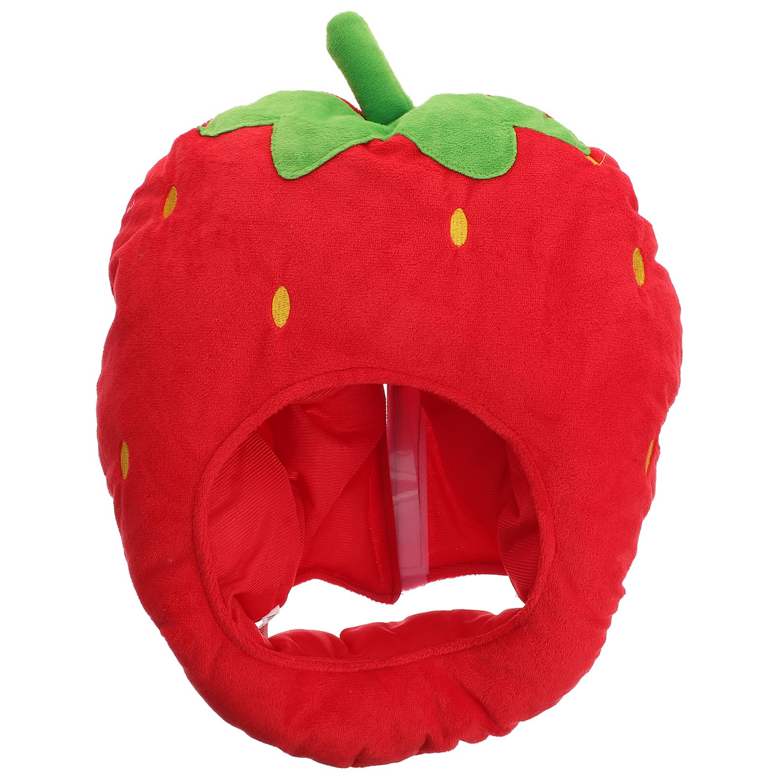 Abaodam Strawberry Hat Prop Plush Cartoon Strawberry Headgear Funny Party Hat for Cosplay Performance Decor for Adults
