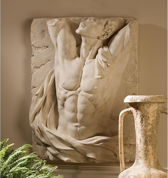 27" Classic Ancient Greek God Adonis Wall Sculpture Statue