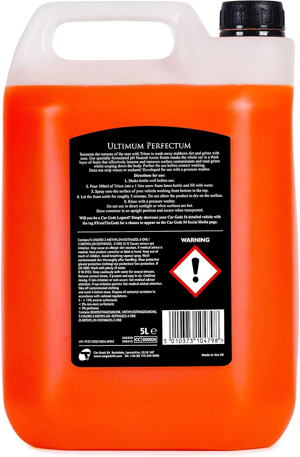 Car Gods Triton Arctic Storm Snow Foam Shampoo, 5 L, 5 l (Pack of 1) - Image 3