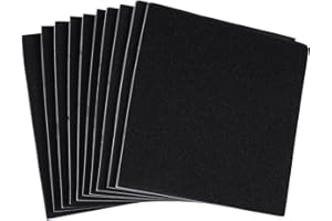 Lystaii 10 PCS Adhesive Backing 4x4 inch Neoprene Foam Sheets, 1/8 inch Wide - Closed Cell Thick Foam Padding Sheets with Pad Self Stick Panels Square Pad for Craft Furniture