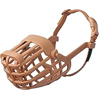 Baskerville Classic Basket Muzzle - Dog can Pant and Drink, Prevents Biting and Food Waste Scavenging, Strong TPR, Ideal for 