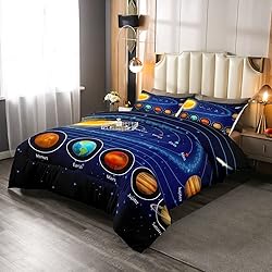 Solar System Comforter Set Full Galaxy Bedding Set