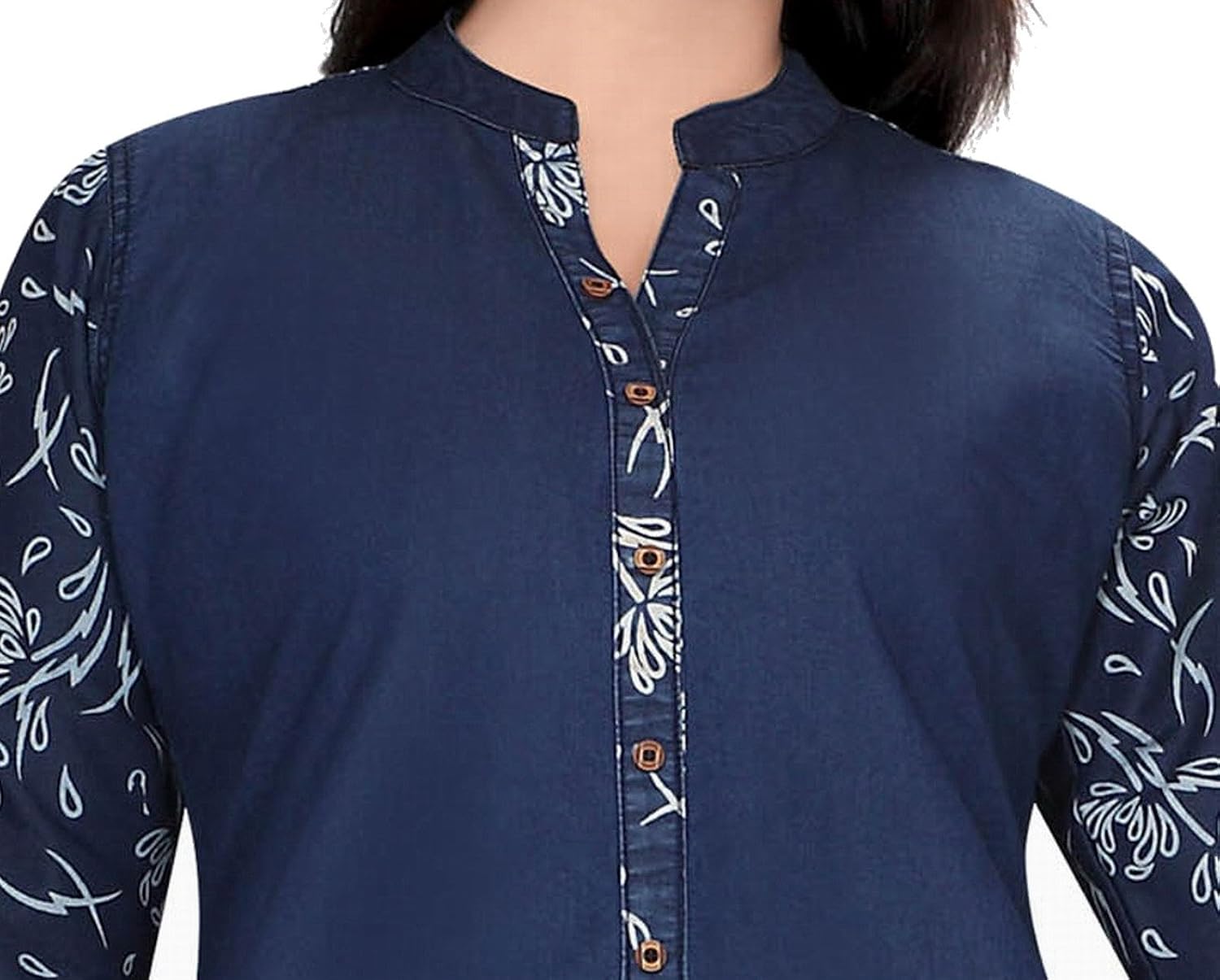 meher impex women's denim long kurti