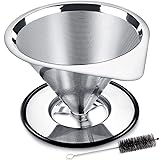 LHS Pour Over Coffee Dripper Stainless Steel Coffee