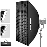 NEEWER Basics Strip Softbox Bowens Mount, 24"x35" Quick Release Soft Box Light Diffusers/Grid/Bag Compatible with Aputure 150c Compatible with Godox SL60w, for FS300C FS150B HB80C CB200C Q6, NS60P