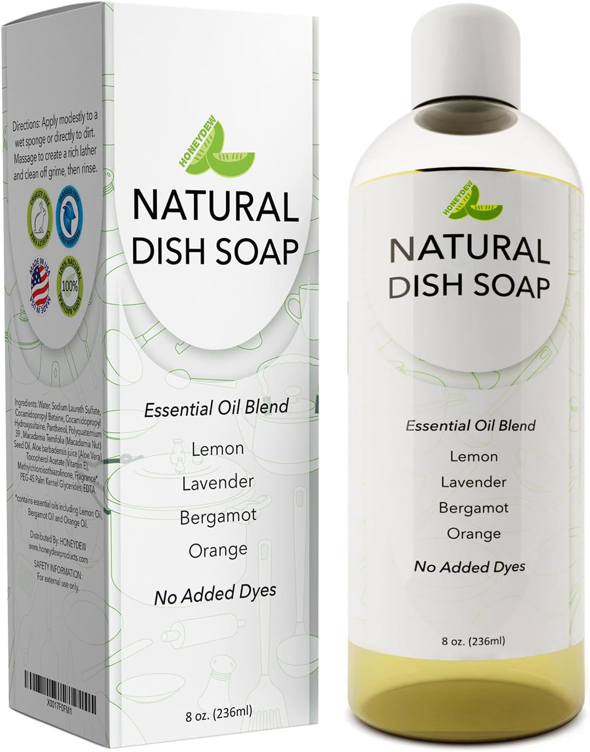 Natural Dish Soap Antibacterial with Essential Oils Plant