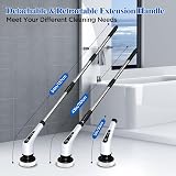 FARI Electric Spin Scrubber Cordless Power Cleaner 8 Brush Heads Adj Handle view 3
