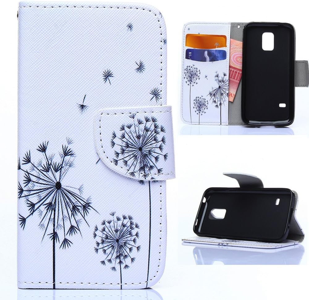 SoCoBuy Galaxy S5 Mini Case,Samsung S5 Mini Case,S5 Mini Case,Leather Flip Credit Card Wallet Protective Case Magnetic Clasp for Samsung Galaxy S5 Mini